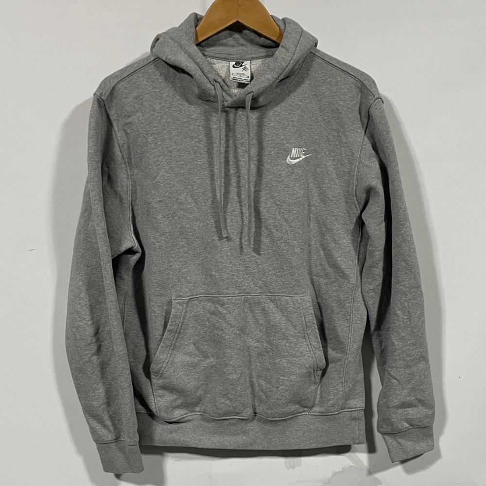 Nike Gray Pullover Hoodie with Small Logo